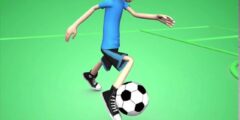 عند تصويب الكرة بوجه القدم الداخلي يتجة مشط القدم الركلة الى